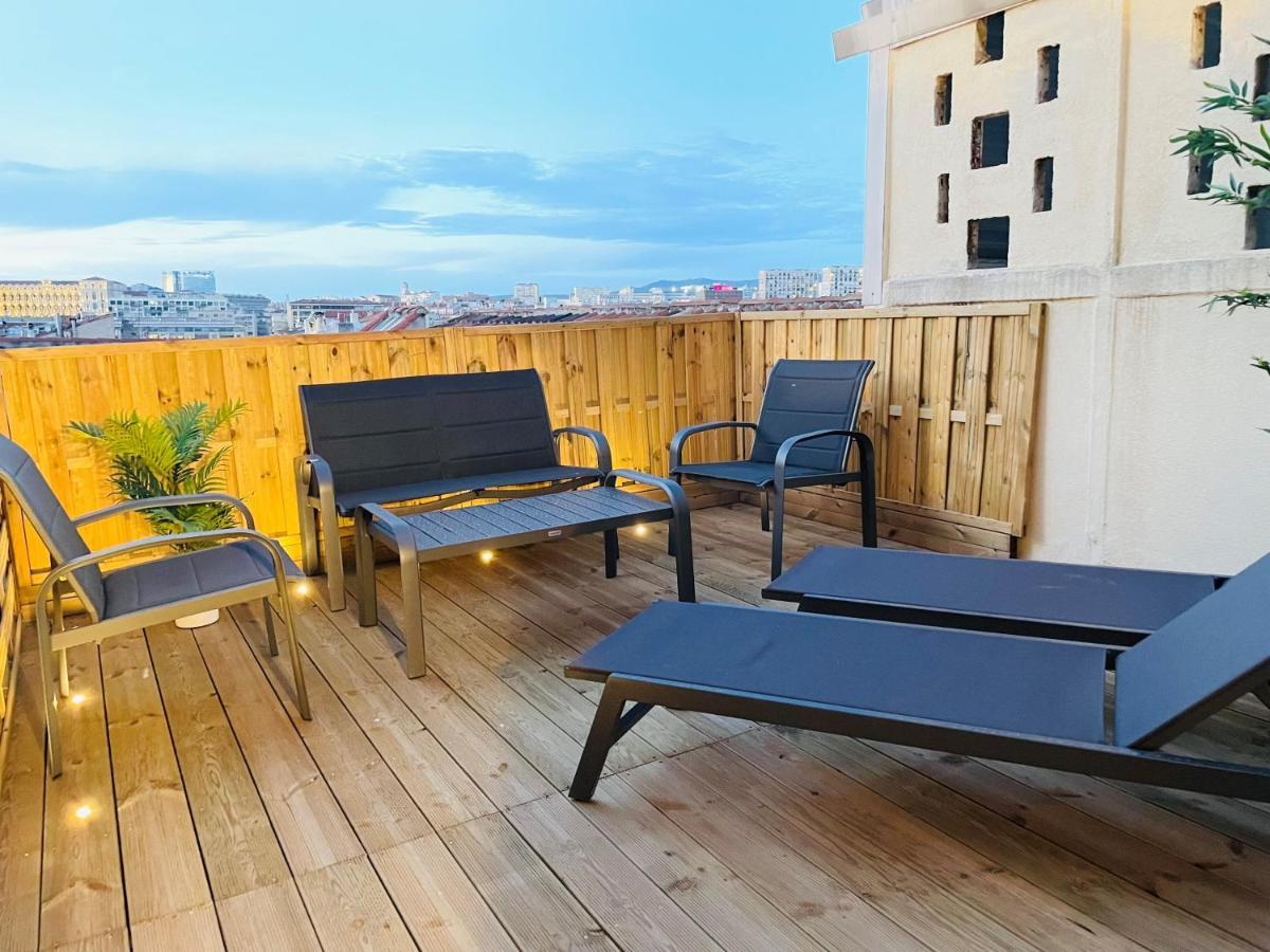 Honore - Rooftop Avec Vue - Appartement T3 Atypique Centre Ville Vieux Port Proche Opera มาร์กเซย ภายนอก รูปภาพ